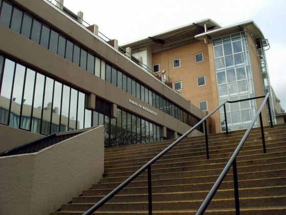 School of Maths from the steps.